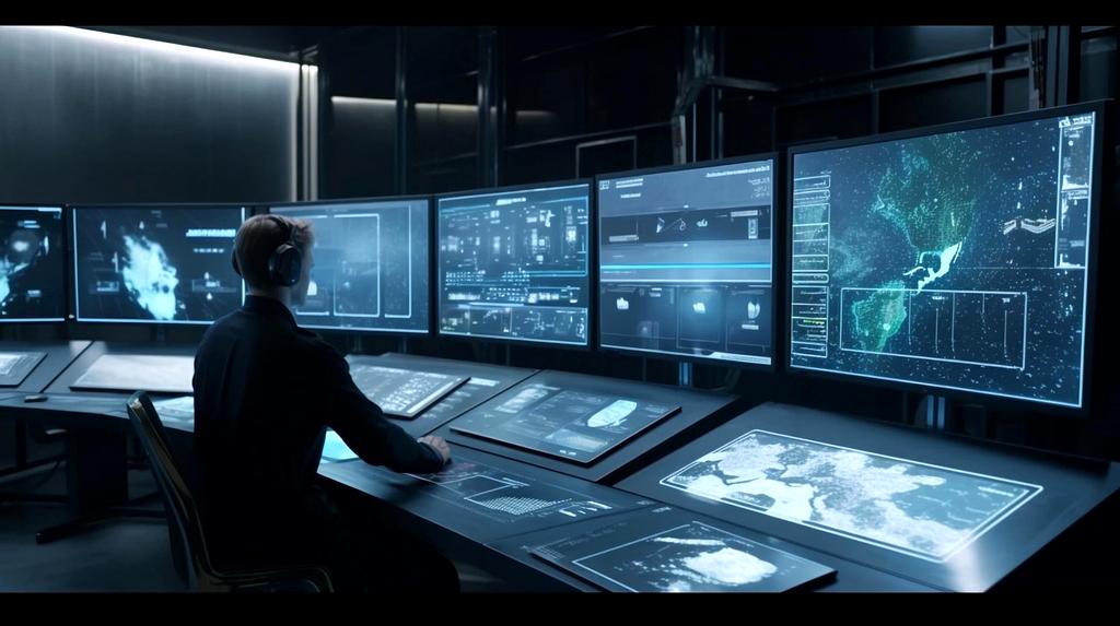 Cybersecurity expert monitoring network for threats